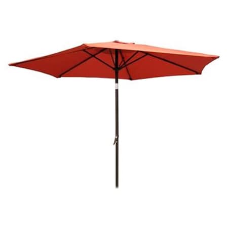 International Caravan YF-1104-2.5M and TC Outdoor 8 Foot Aluminum Umbrella Terra Cotta YF-1104-2.5M/TC